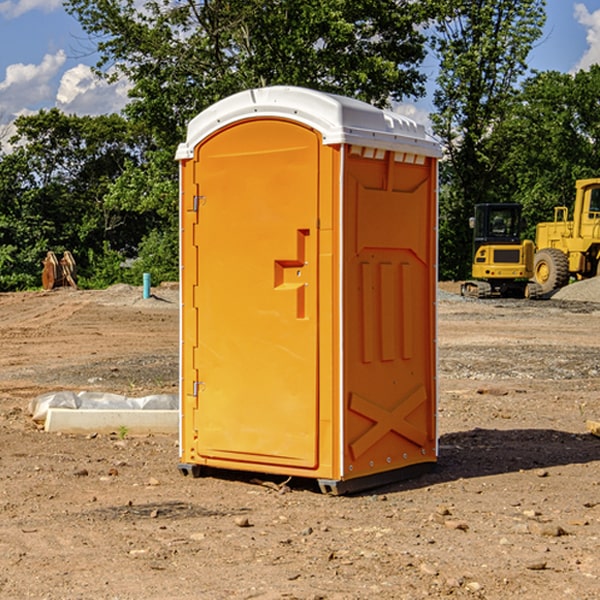 how often are the portable restrooms cleaned and serviced during a rental period in Middle Brook